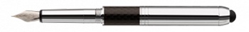 Перова ручка -стилус  Promesa з штампом,  сріблястий корпус 