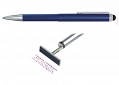 Ручка стилус з штампом, синій  корпус